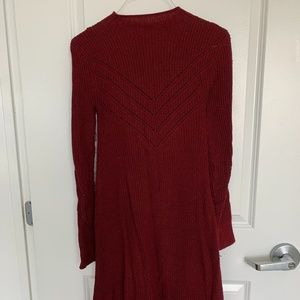 American Eagle Red Sweater Dress with Slip Liner